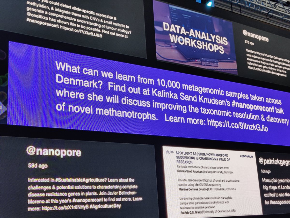 Today you get the chance to vote for <a href="/KnudsenKalinka/">Kalinka Sand Knudsen</a> to take the main stage on how she is using <a href="/nanopore/">Oxford Nanopore</a> sequencing to improve our understanding of methane eaters from 10k samples spread over Denmark #nanoporeconf #LC2023 #albertsenlab #MicrofloraDanica