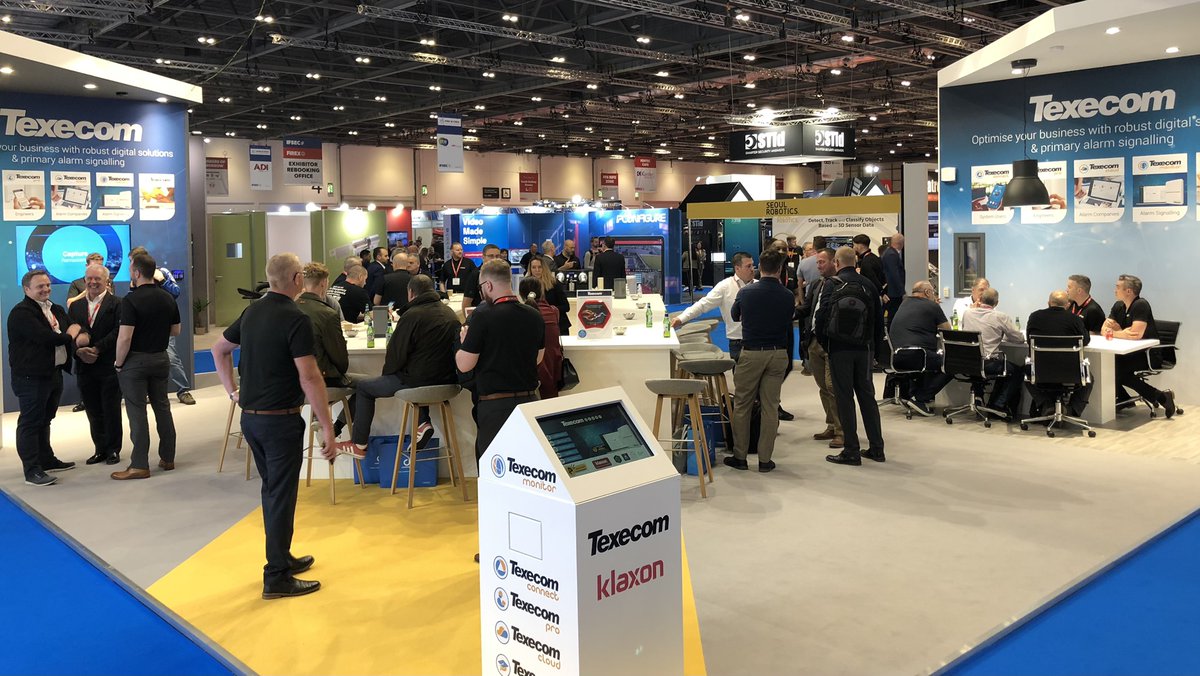 It's the 3rd and final day of @IFSEC and we're all set for a busy day demonstrating our Digital Services, the new Midnight Black & Capture Remastered ranges along with some great discussions surrounding fire protection with our sister company @KlaxonSignals. 

#Texecom #klaxon