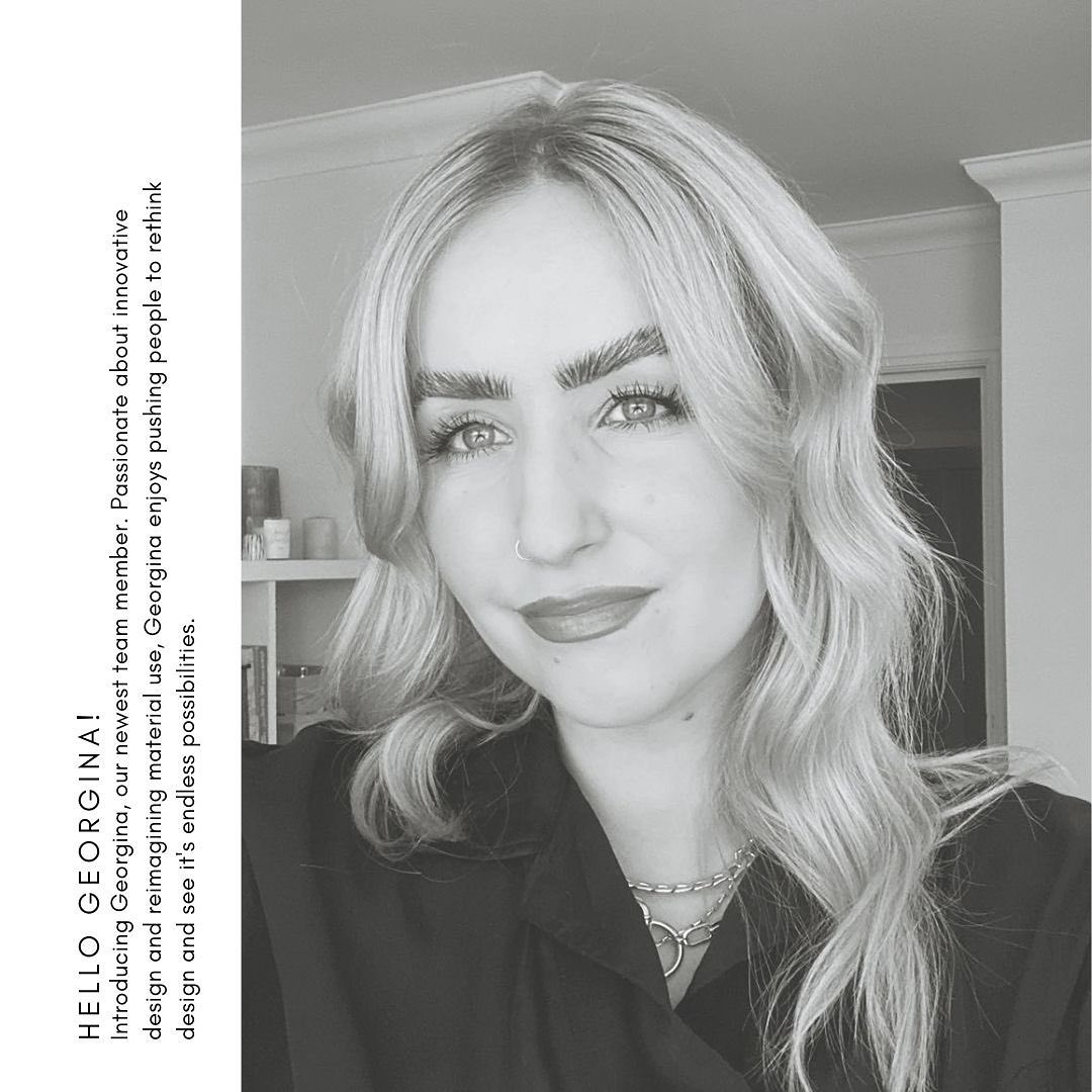 Introducing our newest team member, Georgina! Passionate about innovative design, colour engagement, and reimagining material use, she enjoys pushing people to rethink design and see it’s endless possibilities.
Excited to have you with us Georgina 📷