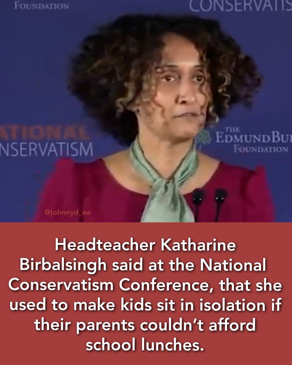 🚨 The Nat-C brigade are a deranged and vile bunch, but this from Headteacher Katherine Birbalsingh.......

She also said, #Tory parents should pull children out of ‘woke’ schools'. 

#NatCParty #NatCon
#NatConUK #NATCON2023

🎤 #NationalConservatism
