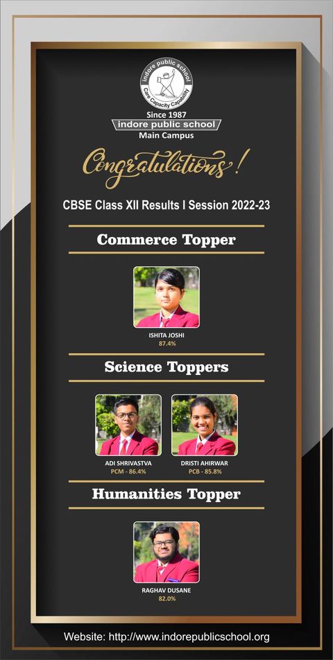 indorepublicsch's tweet photo. 'Confidence is seen not when you know all the answers, but when you are ready to face all the questions !'
Once again, the Laudable #IPSians proved their confidence with exemplary results in the CBSE Board's Class XII Results 2022-23. 
IPSians !!Congratulations
#Cbse #Result https://t.co/9vl1gIjL8M