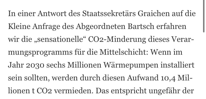 c_groetzinger's tweet photo. @gerdlippold Die Grünen hätten es noch beim Eintritt in die Koalition 2021 in der Hand gehabt, 6 #KKWs weiterlaufen zu lassen. Dafür hätten 8 GW Kohlekraft abgeschaltet werden können. Pro Jahr wären 71 Mio Tonnen CO2 eingespart worden, 7x mehr als ab 2030 durch Wärmepumpen - falls das klappt. https://t.co/DLkiEpqCmq
