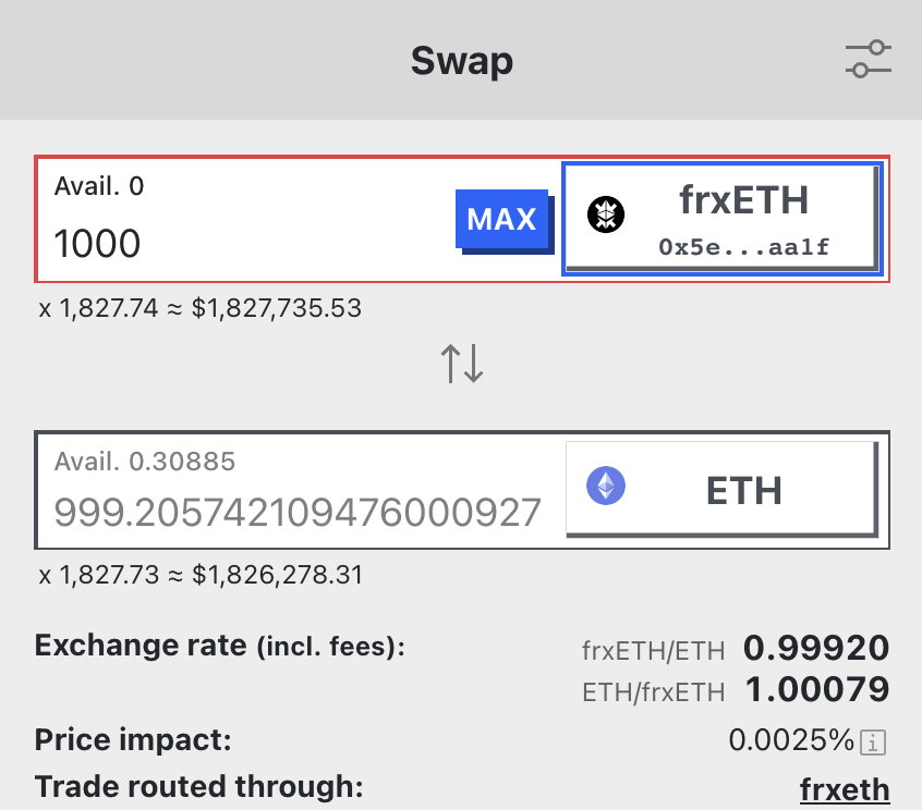 HashHerald's tweet photo. @StableScarab Interesting data. However, it seems to me that frxETH is similar to WETH, with a key difference being that I can redeem WETH for ETH on a 1:1 basis, which isn't possible with frxETH. The redemption rate for frxETH to ETH seems to be less than 1, which remains a concern for me. https://t.co/z1SVaXAJqg