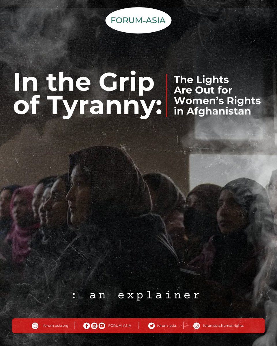 forum_asia's tweet photo. Women in #Afghanistan are up against the wall. Even in these desolate times, they have demonstrated extraordinary resilience and courage.
They courageously confront the Taliban's #genderapartheid, refuse to be silenced, demand their rights and share their stories. #anExplainer https://t.co/ALKhSvl8jy