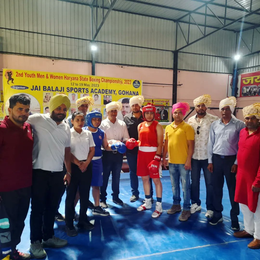 HaryanaBoxing's tweet photo. 2nd Youth women Haryana State Boxing Championship 2023, Gohana
#YouthStateBoxingChampionship #Sports #Competition #YoungAthletes #GoodLuck #Haryanaboxing #boxing #statechampionship #haryana #hbs #girlboxer #Boxing #HaryanaBoxers #haryana https://t.co/XX2BuMboaM