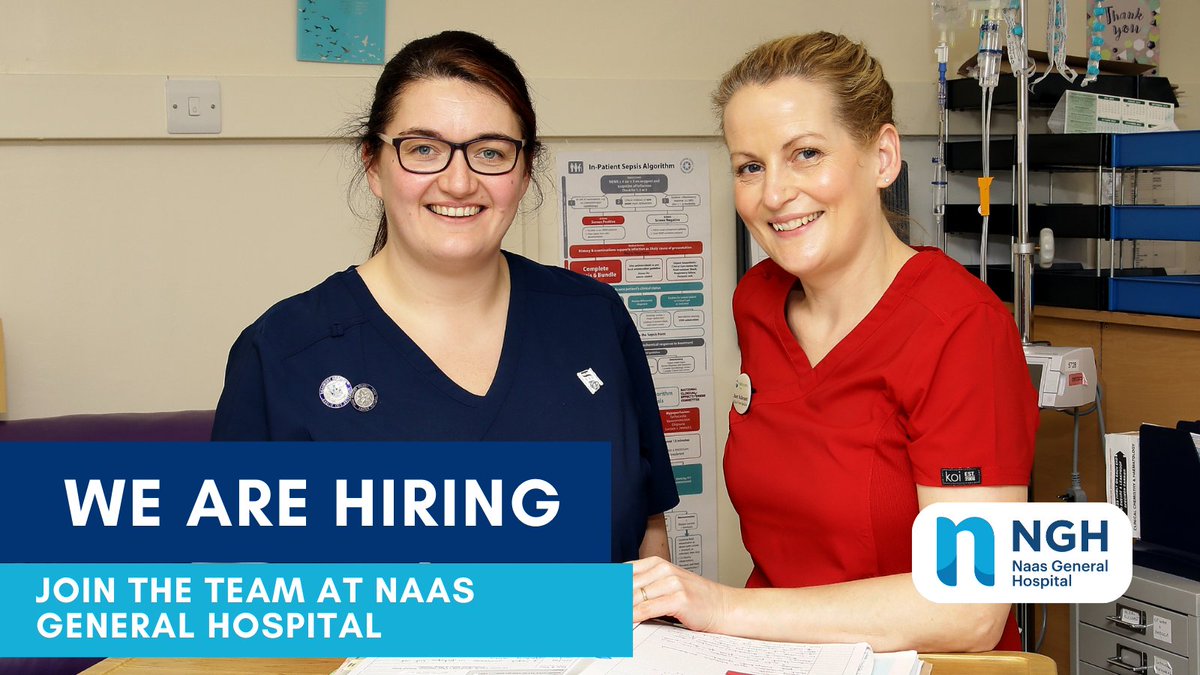 #NaasGeneralHospital is currently hiring an Enhanced Theatre Staff Nurse

Apply Here: bit.ly/41E48IU

Closing Date: 02/06/2023

#jobfairy #vacancies #DMHGJobs #nursing #nursingjobs <a href="/TCD_SNM/">School of Nursing & Midwifery, TCD</a> <a href="/IADNAM1/">Irish Association Directors Nursing and Midwifery</a> <a href="/murphy2_anne/">Anne.murphy2@hse.ie</a> <a href="/NiamhKBarrett/">Niamh Barrett</a> <a href="/CommsRoisin/">Róisín Comms</a>