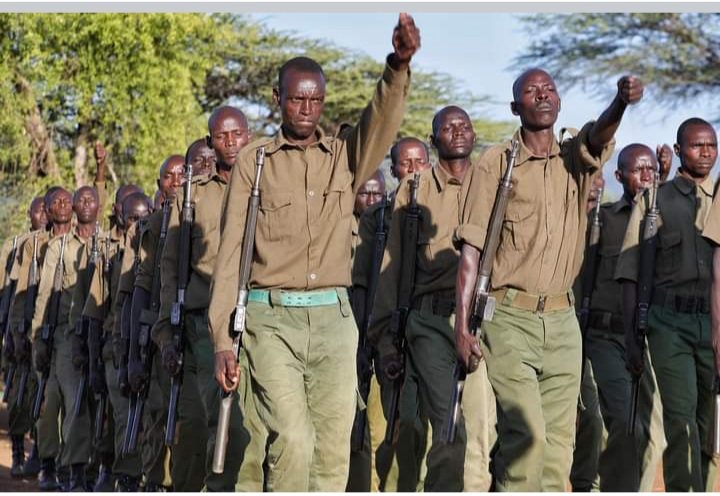 CS kindiki at Kimalel, Baringo County officiating graduation of 200 newly trained NPR. They'll be deployed in Baringo North & Baringo South Constituencies to help NPS-KDF to #EndBanditry. @ArapTilingi @CrazyDREAMER254 @DrDennisOuma #EnrollwithMKU #ChampionsLeague #StopSudanCrisis