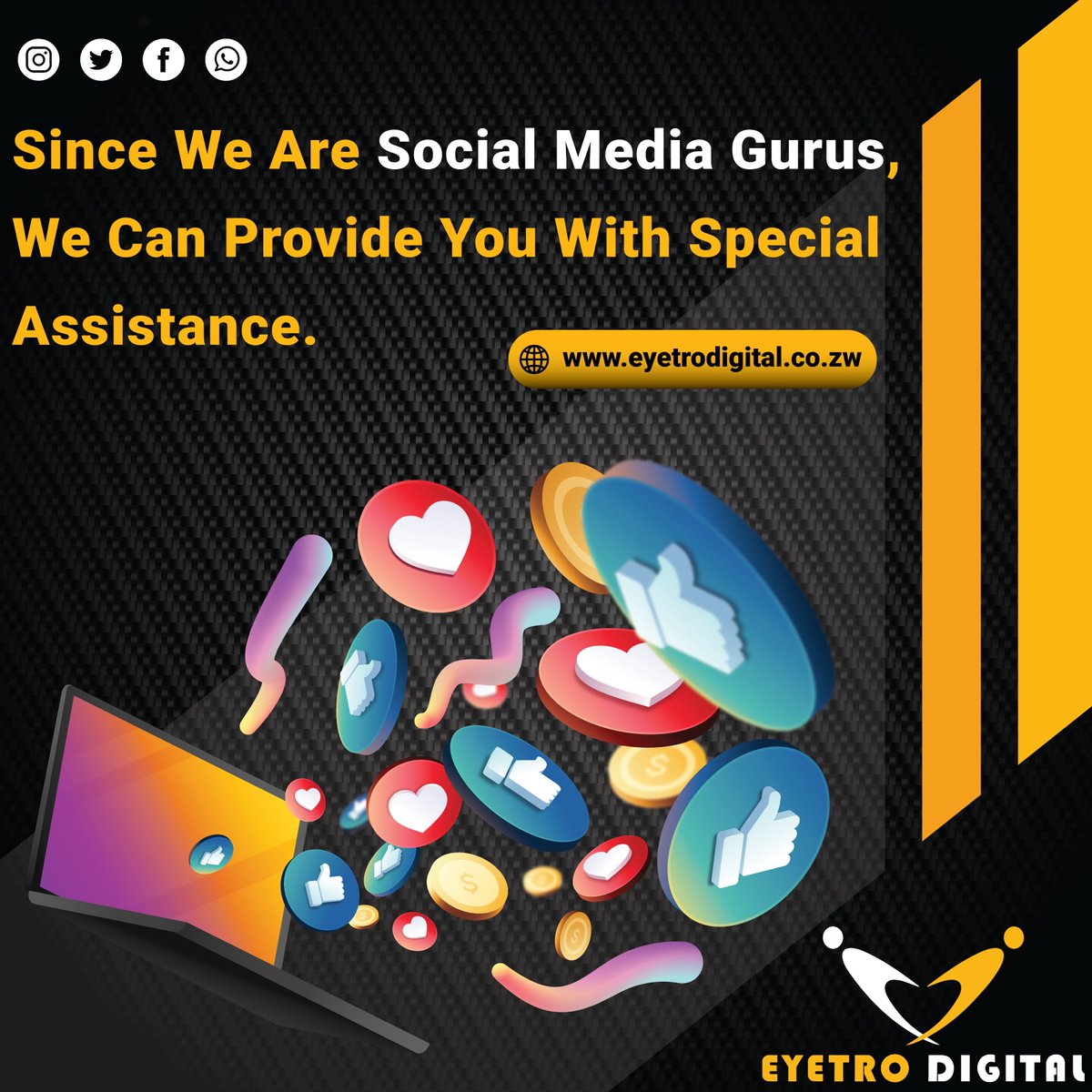 Unlock the power of social media with our expert services! Let us help you reach your target audience, increase engagement, and drive results. Contact us today to learn more. 
#SocialMediaExperts #DigitalMarketing #SocialMediaManagement #SocialMedia #Mahere #RTGS #iOS16 #Eyetro