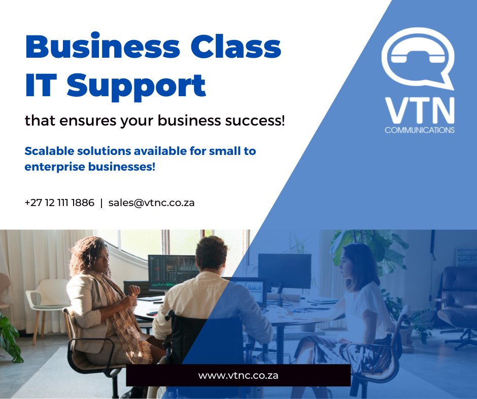 Business Class IT Support that ensures your business success!

#vtnc #businessclassit #business #BusinessIT #businessit #businesssolutions #ITSolution #itsolution4u #itsolutionsprovider #scalablebusinesssolution #scalableitsolutions