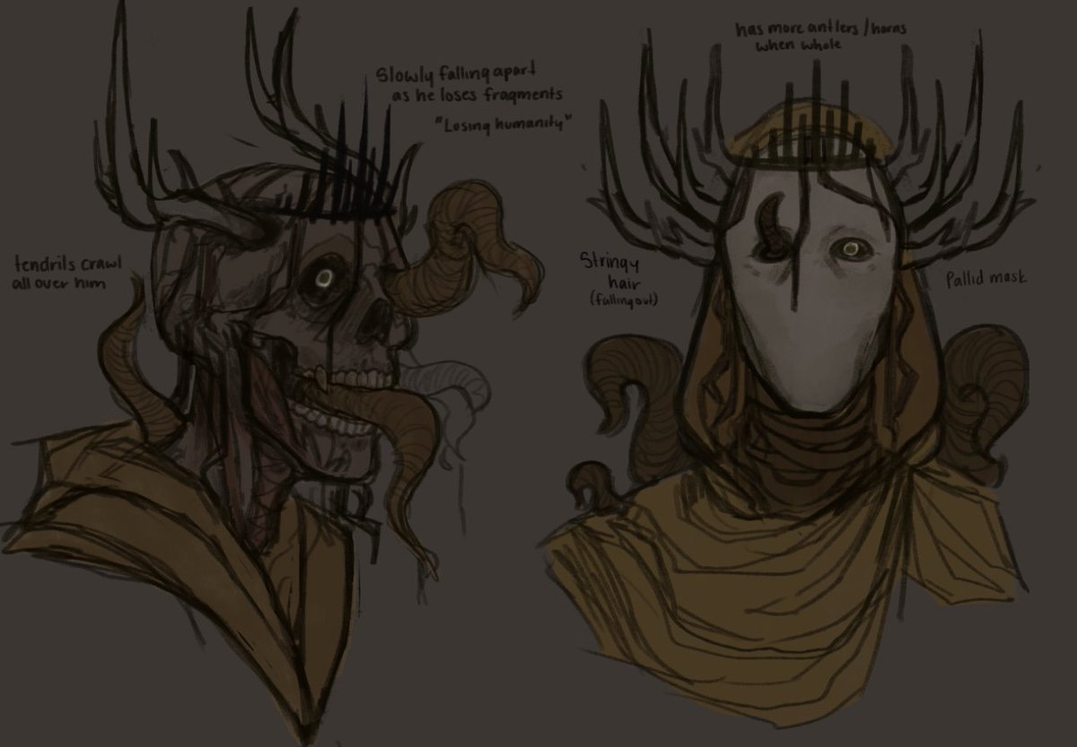 // horror
-
Working on a King in Yellow design to try and combat art block - I always forget how much I love drawing horror art
-
#malevolent #malevolentfanart #malevolentpodcast
