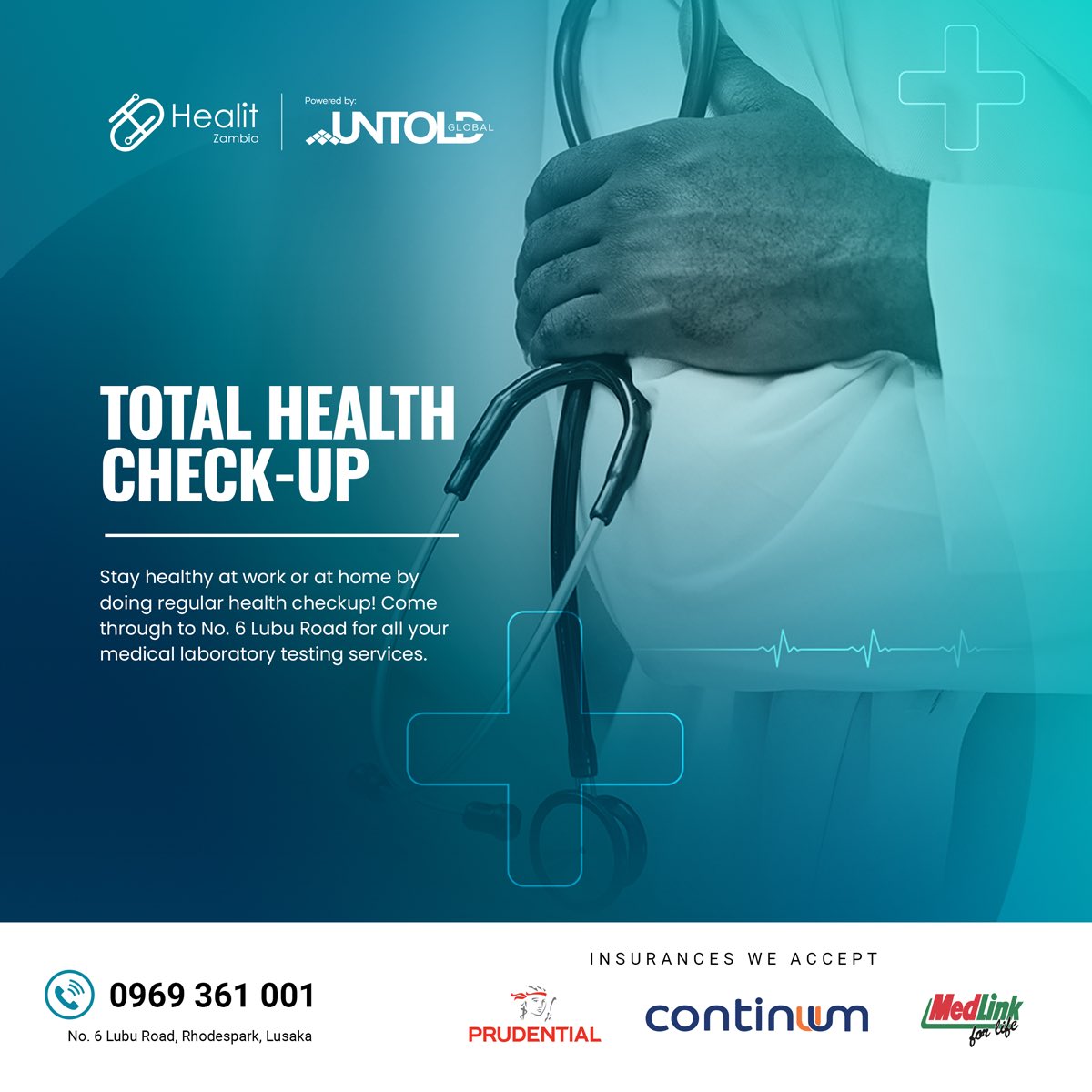 Stay healthy at work or at home by doing regular healthy checkup! Come through to No. 6 Lubu Road, call us 0969 361 001 or email info@healitzambia.com for all your medical laboratory testing services.
.
.
.
#healitzambbia #pathologyservices