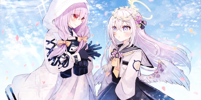 アツコとアズサ(skeb) #ブルアカ