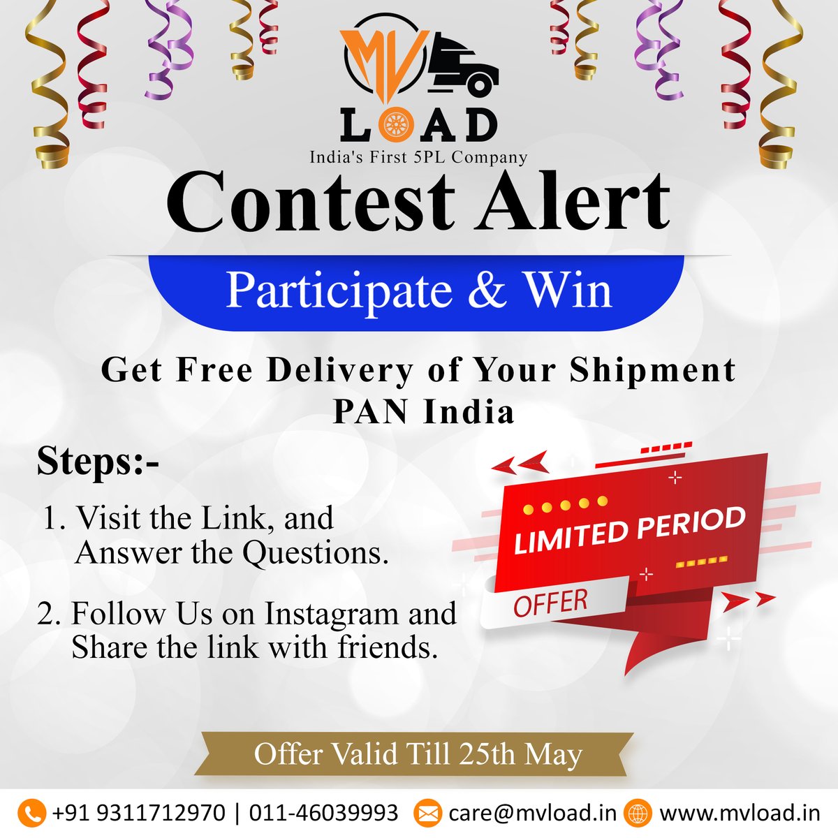 𝐏𝐚𝐫𝐭𝐢𝐜𝐢𝐩𝐚𝐭𝐞 𝐚𝐧𝐝 𝐰𝐢𝐧 Amazing competition! Follow the instructions below to receive free delivery across India!! Here's the referral link: bit.ly/3lfOft4 #contest #offer #win #alert #mvload #earnmoney #logistics #contestindia #delivery #india
