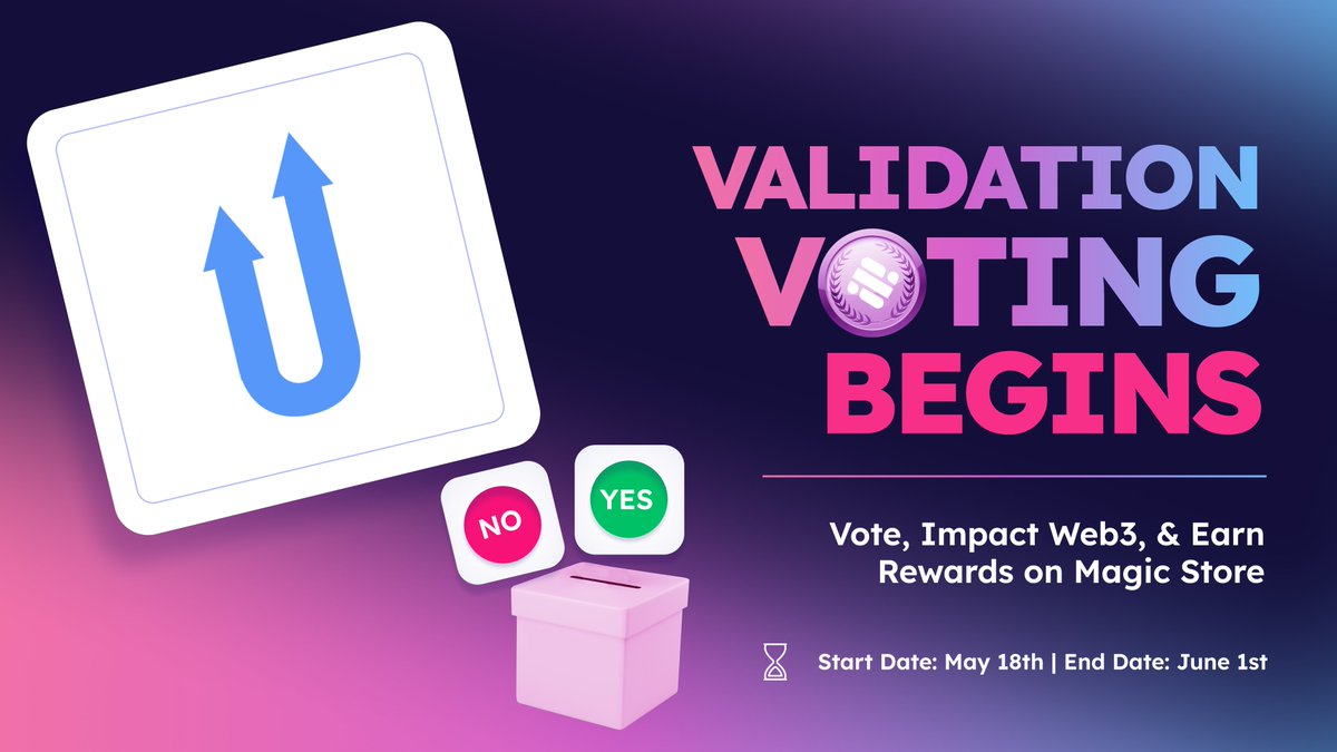 MagicSquareio's tweet photo. 🗳️ Community Validation for @JumpTask_app is LIVE! 🎊🎊

💼 WEB3 platform aiming to decentralize the $400B global gig economy sector

Why vote?🤔

🏆 Earn Karma Points on Magic Store, convertible to Cash Rewards, for participating!
🎁 Get a FREE unique NFT for Voting!

How to join? Follow these steps: 🤩

1️⃣ Create a Magic Store account and connect your EVM Wallet 👉 https://t.co/BfLQj5i9oP
2️⃣ Verify your Email and choose a unique username
3️⃣ Go to “Project Validation”, Choose JumpTask and hit the green "Vote" button
4️⃣ Connect the same EVM wallet in SnapShot as you did in the Magic Store
5️⃣ VOTE and EARN! 🎁💰

🚀 Ready, set, VOTE! 

#MagicSquare