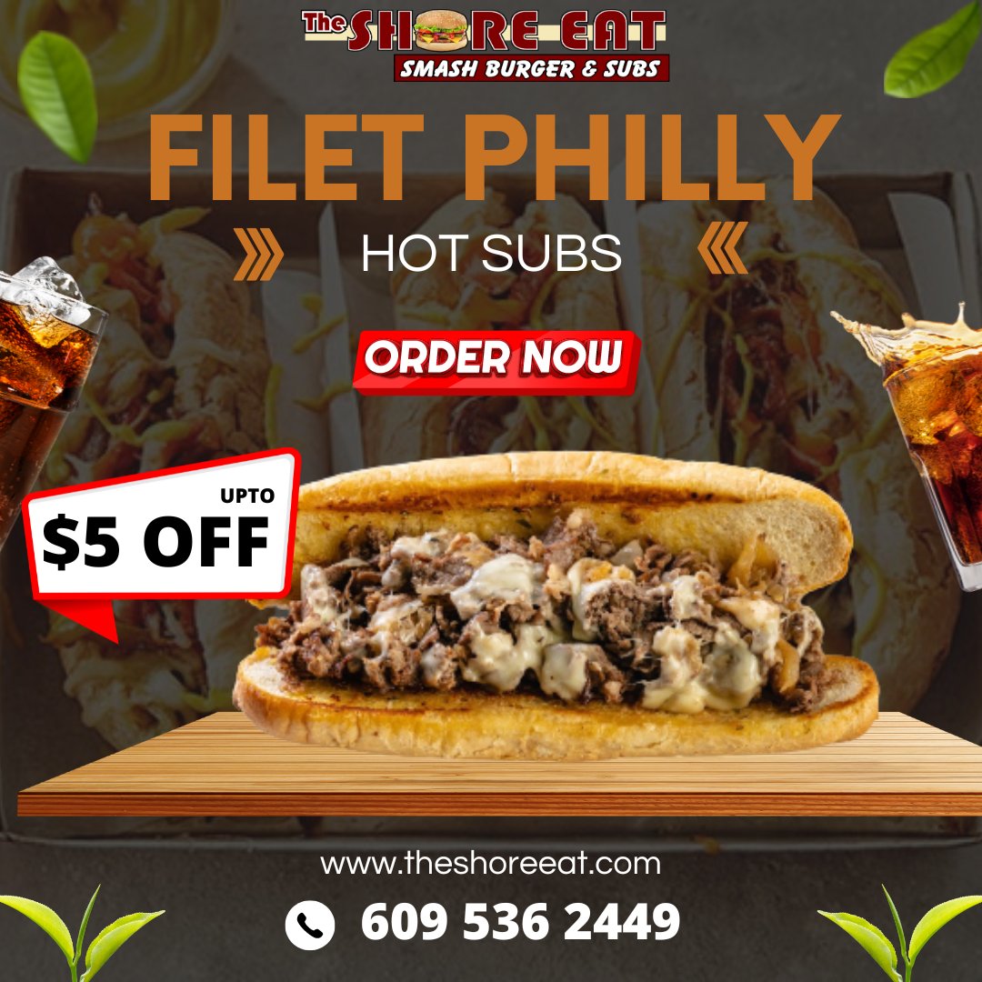 theshore_eat's tweet photo. Savor the unforgettable flavors of our Filet Philly sandwich at The Shore Eat! Tender filet mignon, melted cheese, and savory toppings await. Come and enjoy this culinary delight today. Experience pure satisfaction with every bite Order now: 609 536 2449
#theshoreeat #filetphilly https://t.co/Xy6faKTGuz
