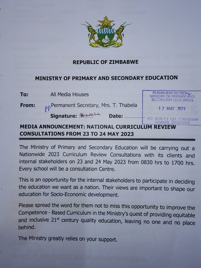 The ministry is promoting a robust and sound bottom-up approach in education hence ensuring that the right to education is not compromised.  Parents should go in numbers to raise  their grievances particularly regarding Continous Assessment Learning Activity #CALA, #educacion