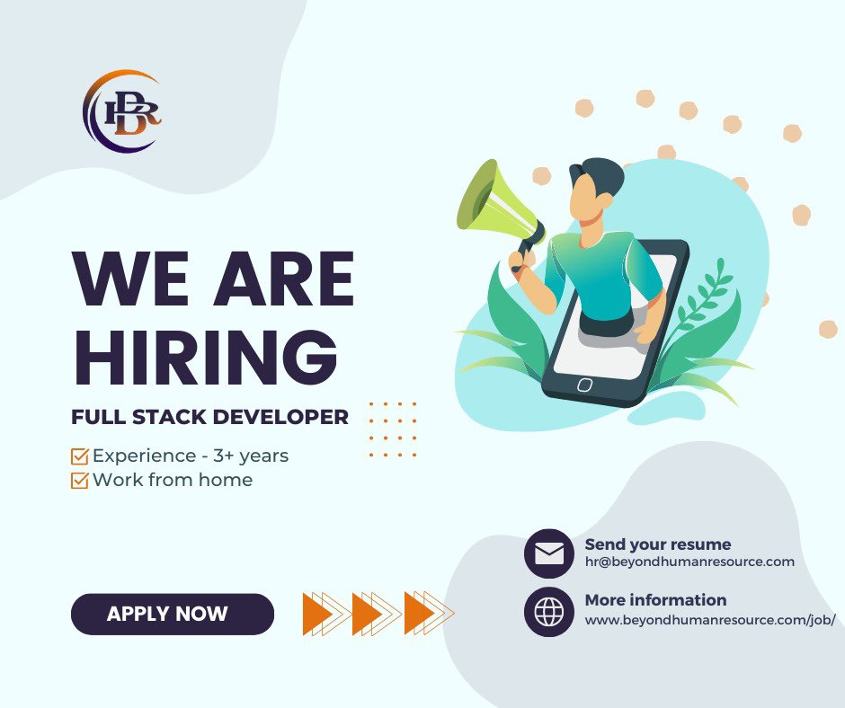 We're looking for a #Fullstack #Developer in our team. Someone with 3+ years of experience would be a good match. 

Apply Now - lnkd.in/dvfsHhmW

#hiringforbhr #opentoworkwithbhr #lookingtoworkwithbhr #python #javascript #Django #flask #react #angular #vue.js #SQL #Mysql