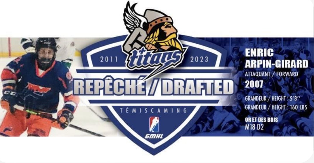 Titanshockey's tweet photo. @Titanshockey select with first pick of 9th round. #gmhl https://t.co/38SEB3aXAl
