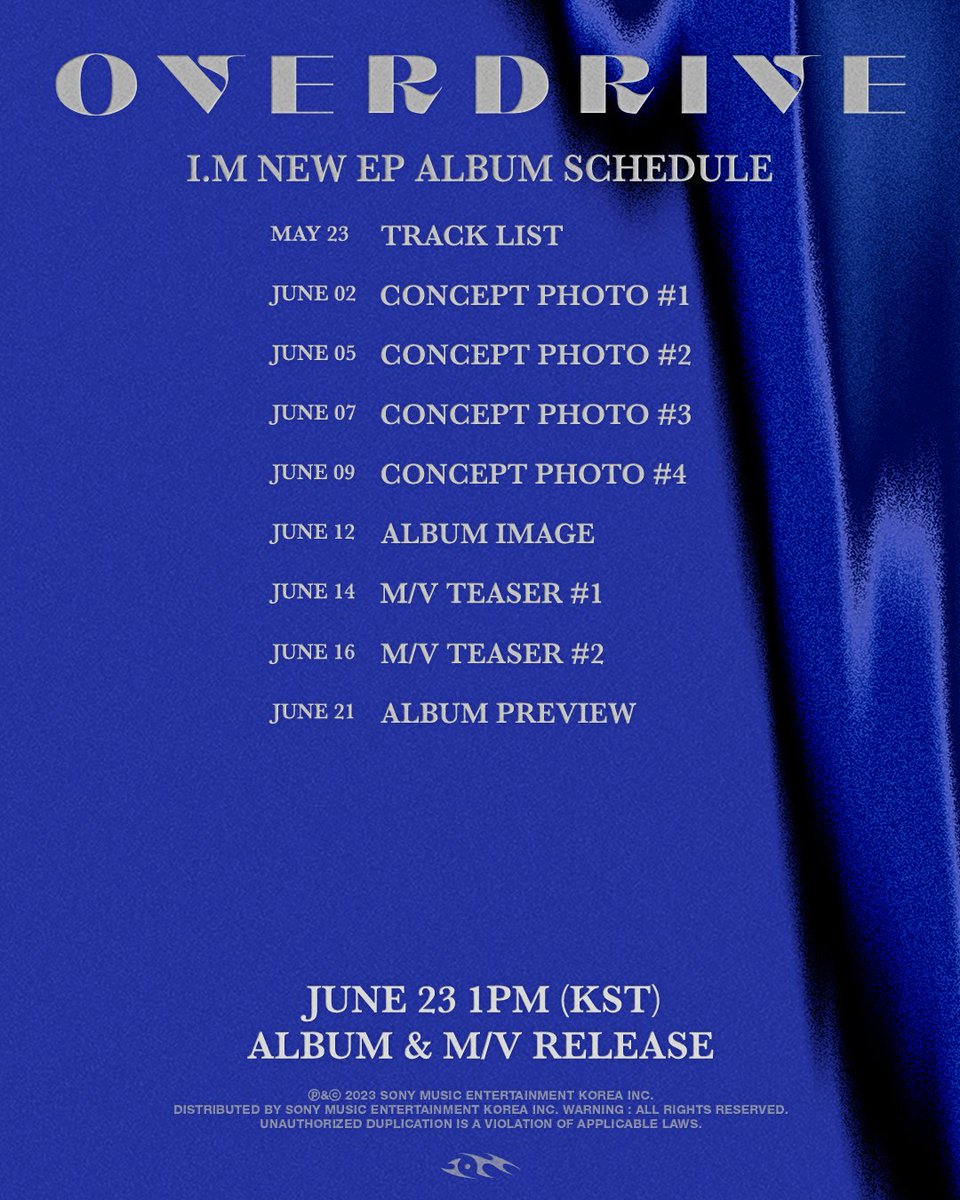 I.M NEW EP ‘OVERDRIVE’ 🛞 2023.06.23 1PM (KST) #IM #아이엠 #OVERDRIVE #IM_0623_1PM_KST