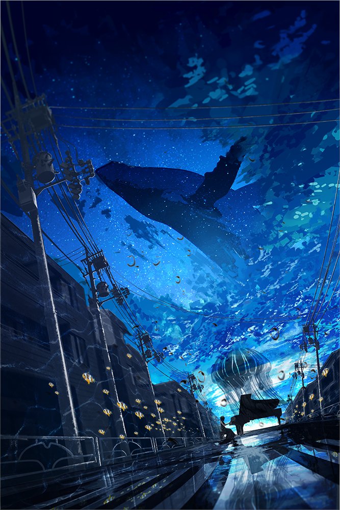 見た人も無言で青いものをあげる