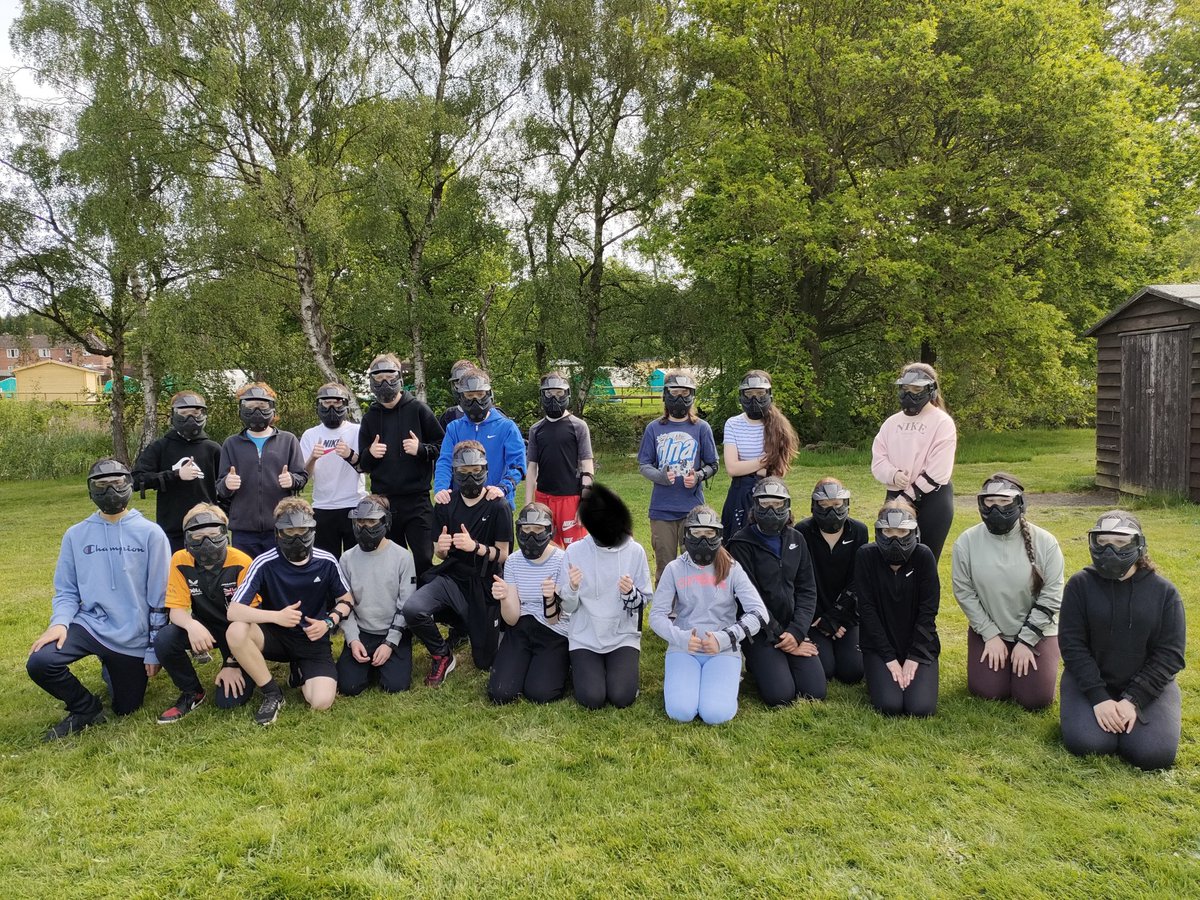 CultsML's tweet photo. Our S2 pupils faced the Giant Swing this morning, they all gave it a go and enjoyed it! Now on to Archery Tag, big smiles under the masks 😄🏹🎯 https://t.co/X7dLFv9L5B