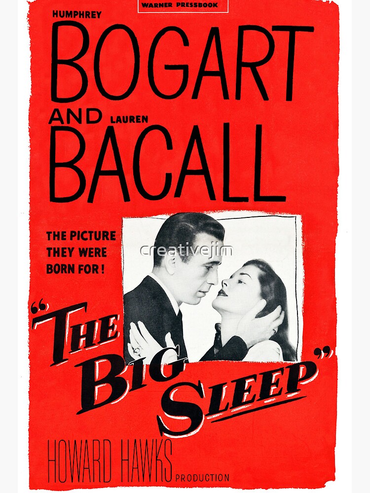 TCMComingUp's tweet photo. #ComingUpOnTCM
THE BIG SLEEP (1946) #HumphreyBogart #LaurenBacall #JohnRidgely #DorothyMalone
Dir.: #HowardHawks 3:00 PM PT
Private eye #PhilipMarlowe investigates a society girl's involvement in the murder of a pornographer.
1h 54m | Mystery | TV-PG
#TCM #RaymondChandler https://t.co/WC2X3b014z
