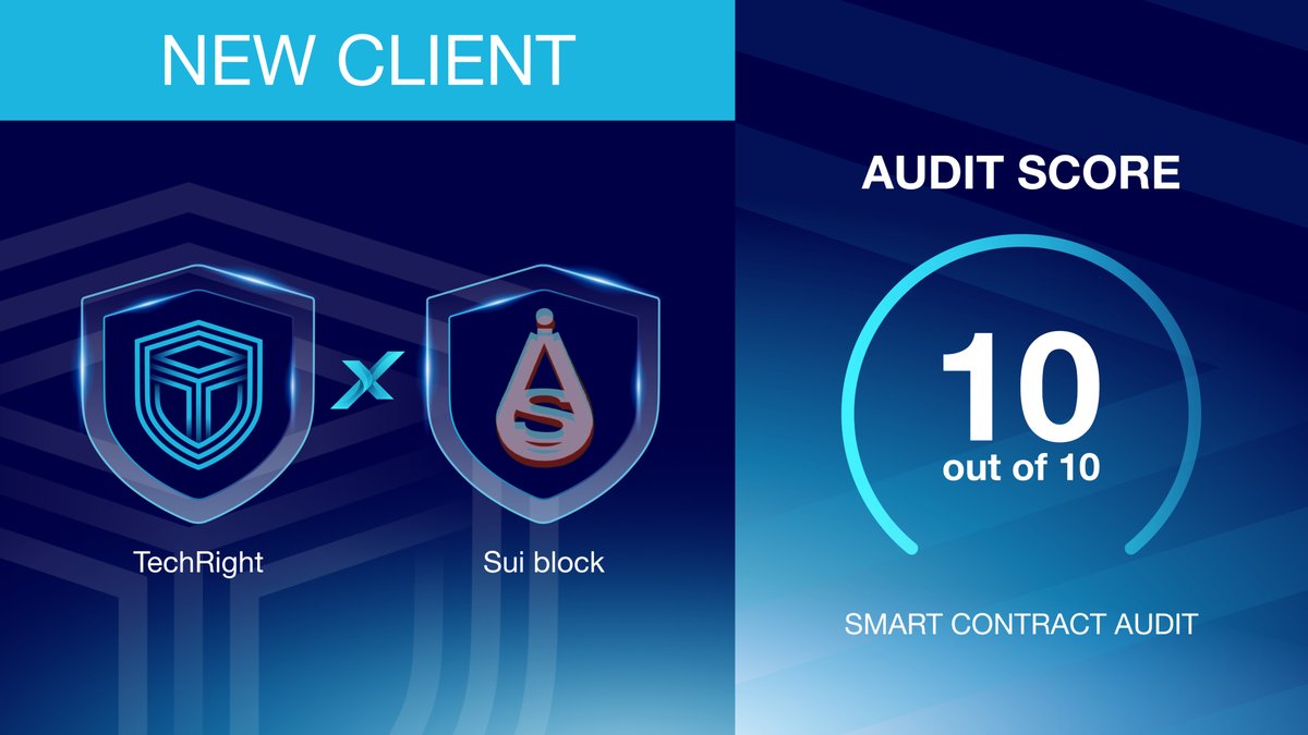 TechRightio's tweet photo. Audit completed for @Sui_block 🔐

💧 Sui block - The First Move To Earn on @SuiNetwork! 

Check out their TechRight page 👇
https://t.co/0odZYIW7bS
https://t.co/yCkvXbniwd

#TechRight #Suiblock $SBK #BuildOnSui https://t.co/xWqj3Aldoi