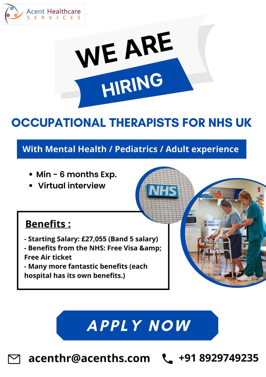 Looking for Occupational Therapist

Contact us at 8929749235 / 8800103794

#ot #occupationaltherapist #occupationaltherapy #occupationaltherapists #otjobs #physicaltherapy #therapy #occupationaltherapyassistant #physicaltherapist #occupationaltherapystudent #speechtherapist