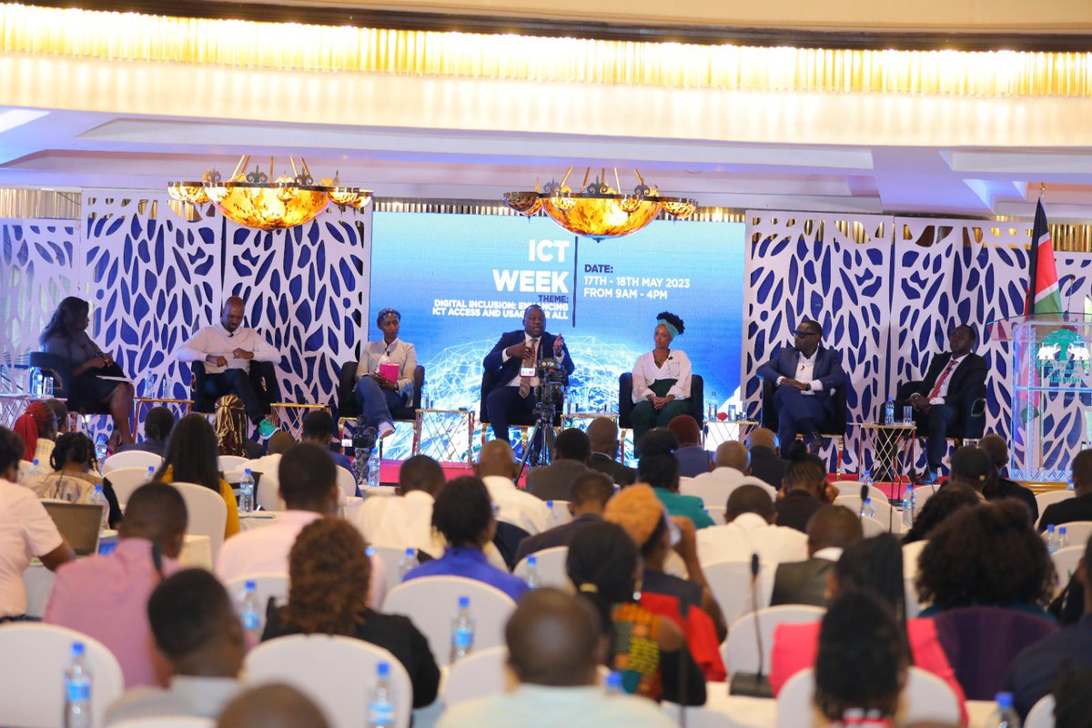 KariukiKawira's tweet image. On the second session, discussion on the economic impact of case studies of successful Kenyan tech firms as well as the function of incubators and accelerators in promoting ICT entrepreneurship will be done. 
#ICTWeek2023 #ICTWeekKE 
@CA_Kenya @MoICTKenya