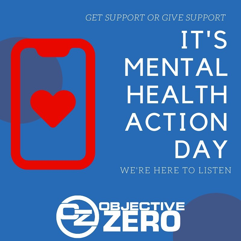 ObjectiveZeroFd's tweet photo. Today is #mentalhealthactionday! A great day to get support or give support! What do you do to take care of your mental health? #OZApp #thepowerofpeers #peersupport #imheretolisten https://t.co/IlE1LT3tYA