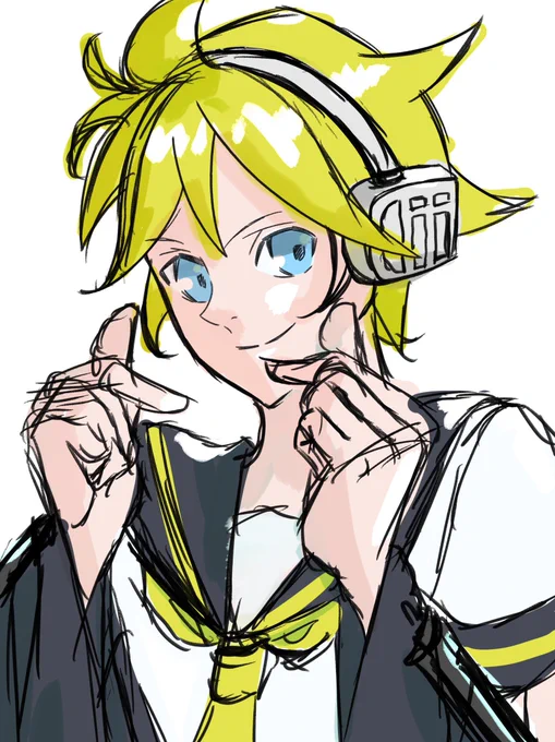 鏡音レン。新しいの描く時間今日はないので描き途中過去絵。 #illustration #絵かきさんと繋がりたい #絵柄が好きって人にフォローされたい