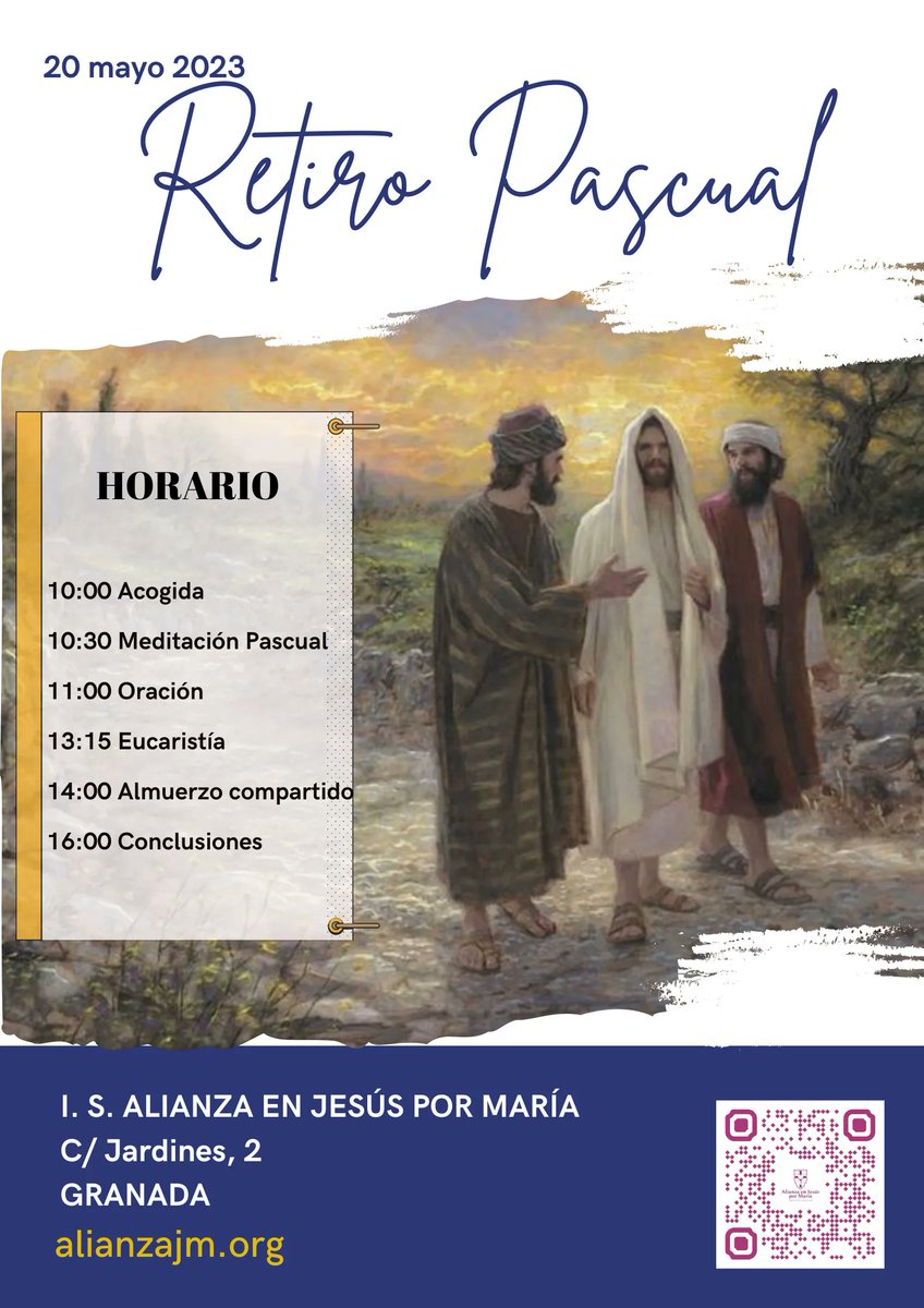 @ ced_is RT <a href="/ISAlianzaJM/">AlianzaJM</a>: El sábado día 20 👉🏻 retiro pascual. 
Reflexión, oración, compartir…
Si estas interasa@ no dudes en venir. 
¡Te esperamos!