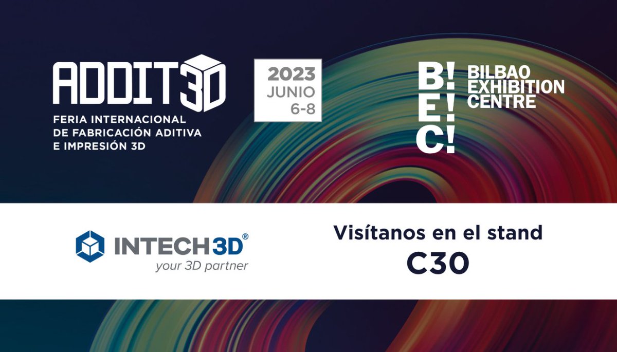 _Intech3d's tweet image. Nos vemos el próximo mes en la séptima edición de @ADDIT3D, la Feria Internacional de Fabricación Aditiva e Impresión 3D. ¡Te esperamos en el 𝘀𝘁𝗮𝗻𝗱 𝗖𝟯𝟬! 🙋

📅 06 al 08 de junio de 2023.
📍 @BEC_Bilbao 

#INTECH3D #ADDIT3D #FabricaciónAditiva #Impresión3D #Industria40