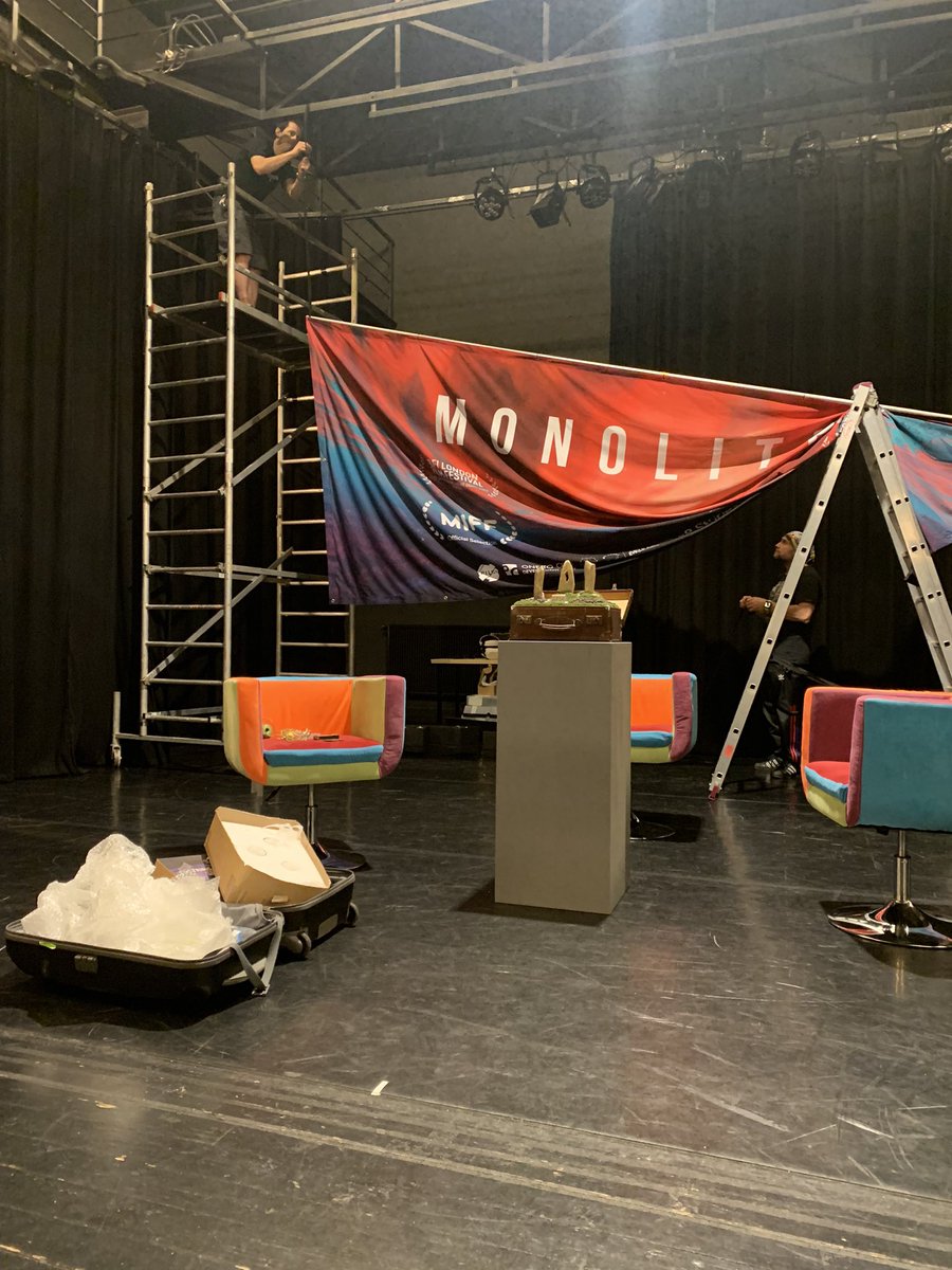 pilot_theatre's tweet photo. The set-up for Monoliths has started!
If you’re here in Budapest for the 10th #TheatreOlympics you can experience it at Eötvös 10 from tomorrow.

https://t.co/luToibr130 https://t.co/yMZbEeYKZh
