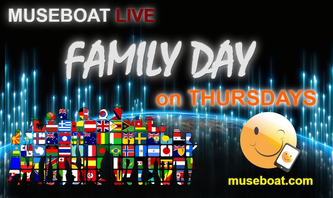 #RETTWEET Museboat Family Day today 05/18/2023 at 10pmLondon~ 2pmLasVegas~5pmNewYork at  museboat.com/museboatfamily… with @AlwaysUsband @daboiderinho @PartinicoR @fearoffallingsa @PsychoRom @martinboyduk @emmajanetweets @Bryan_Robinson_ @WeedwayMusic @ArtistRTweeters @TheRepostCrew