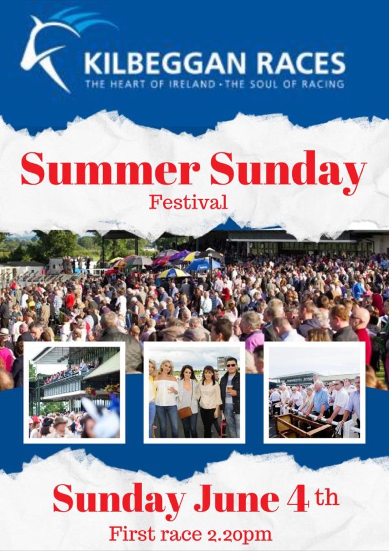 Kilbeggan Summer Sunday Festival on 4th
Book Tickets Now Online to get a 10% Discount off general admission tickets: kilbegganraces.com/book-tickets/?…