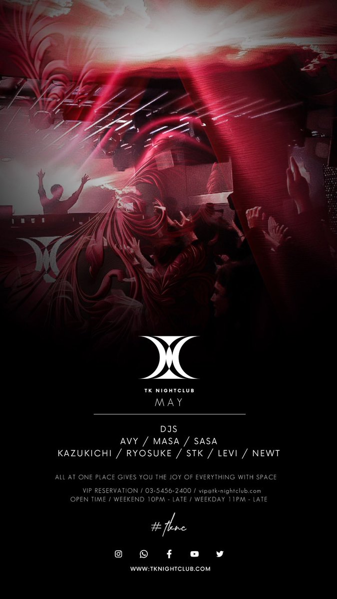 2023 5/18 (Thu)
11:00pm to  4:30am

TKNC THE EMFIRE
ON Thursday
#tk  #shibuya