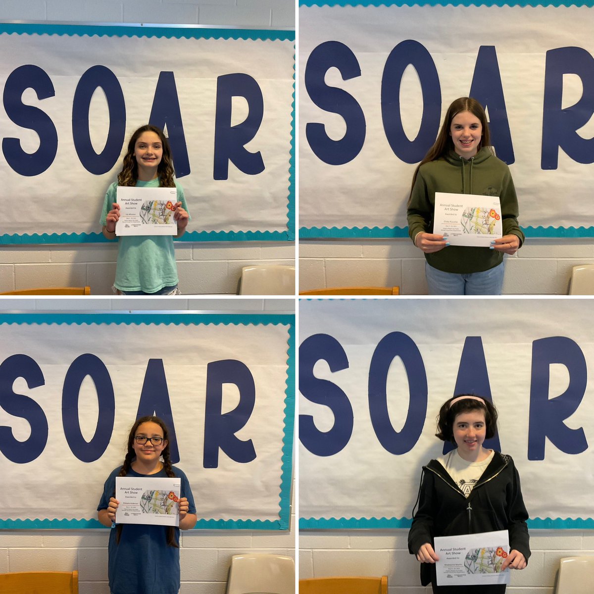 CLMSJETS's tweet photo. We are so proud of our ✈️ students that have their art displayed at Lynnhaven Mall. Each of them is so talented. #soarlikeajet https://t.co/JAB3ls9Jmc