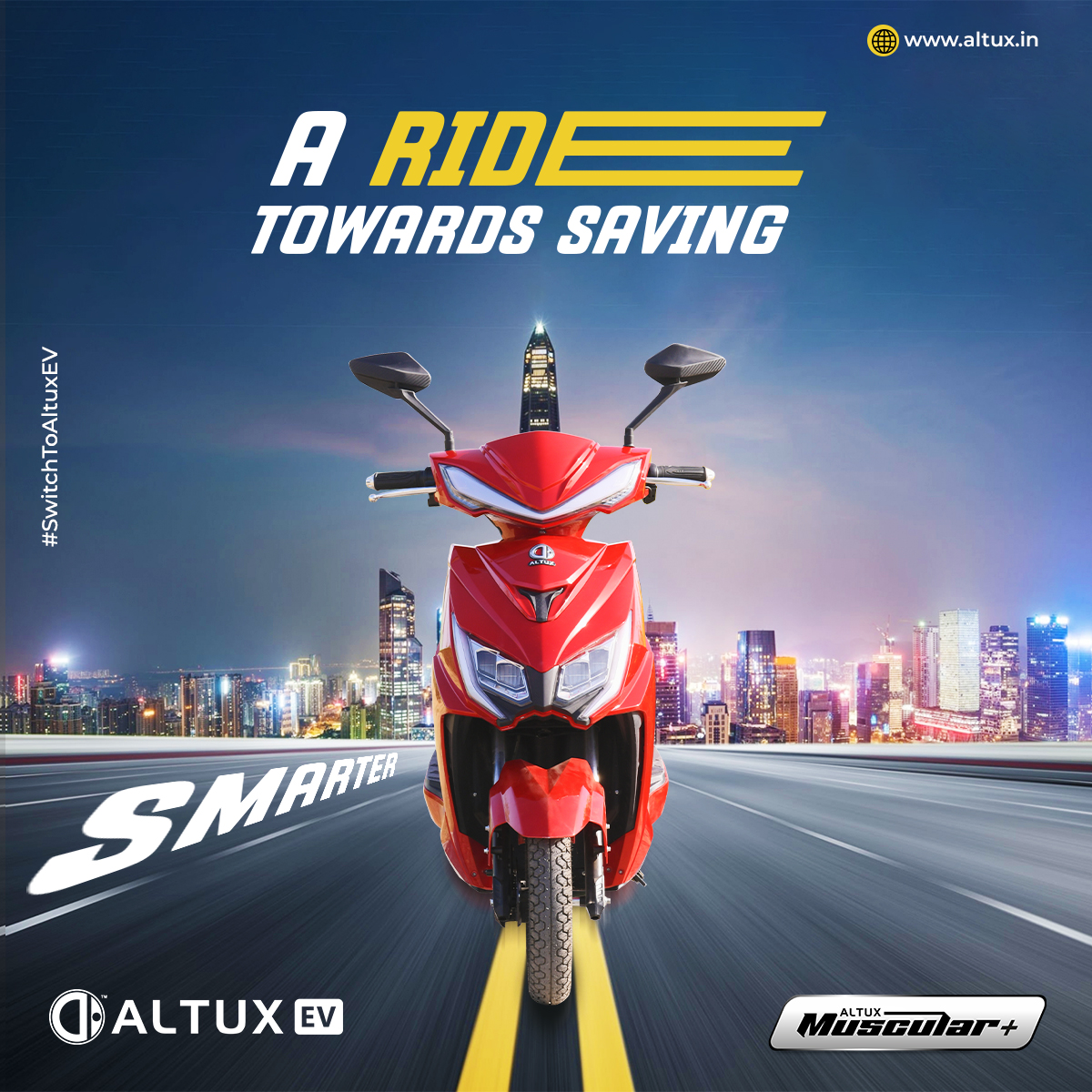 AltuxEV's tweet photo. Driving Toward a Sustainable Future: Join the Ride
Book your test ride now!!!
ALTUX EV
🌐 https://t.co/8W89cjdgKk
.
.
.
.
.
#altux #electricvehicle #revolution #BestEScooterInIndia #MakeInIndia #TheFutureIsElectric #altuxelectric #gogreen #altuxscooter #ev #altuxgracia https://t.co/uuzm0fJ9sp