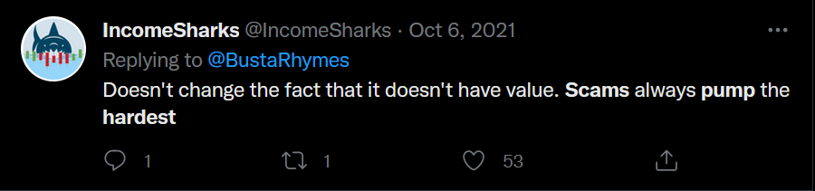 SCAMPcoin's tweet photo. everyone knows the rules

scams pump the hardest 🤷‍♂️

$SCAMP

@IncomeSharks @EricCryptoman @koreanjewcrypto @cryptoskullx https://t.co/Z2O7eHPHGp