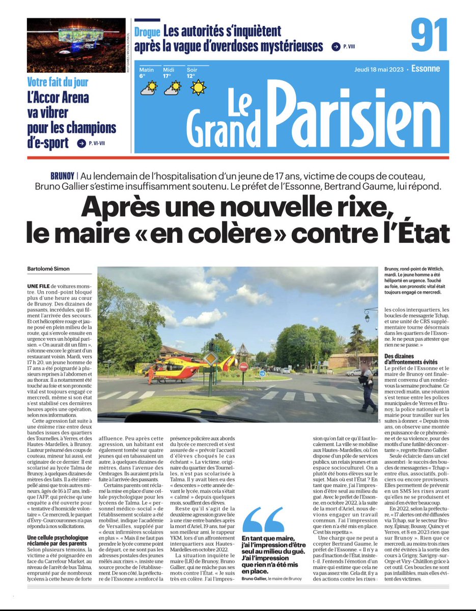 GroupeSER_idf's tweet image. Notre compassion va au jeune de 17 ans poignardé à #Brunoy dans une #rixe, et à sa famille.
Face à ce fléau, nous devons entendre les alertes.
La Région @iledefrance doit contribuer à coordonner et planifier la lutte contre les rixes.
C'est ce qu'appelle @fatima_ogbi ⤵️