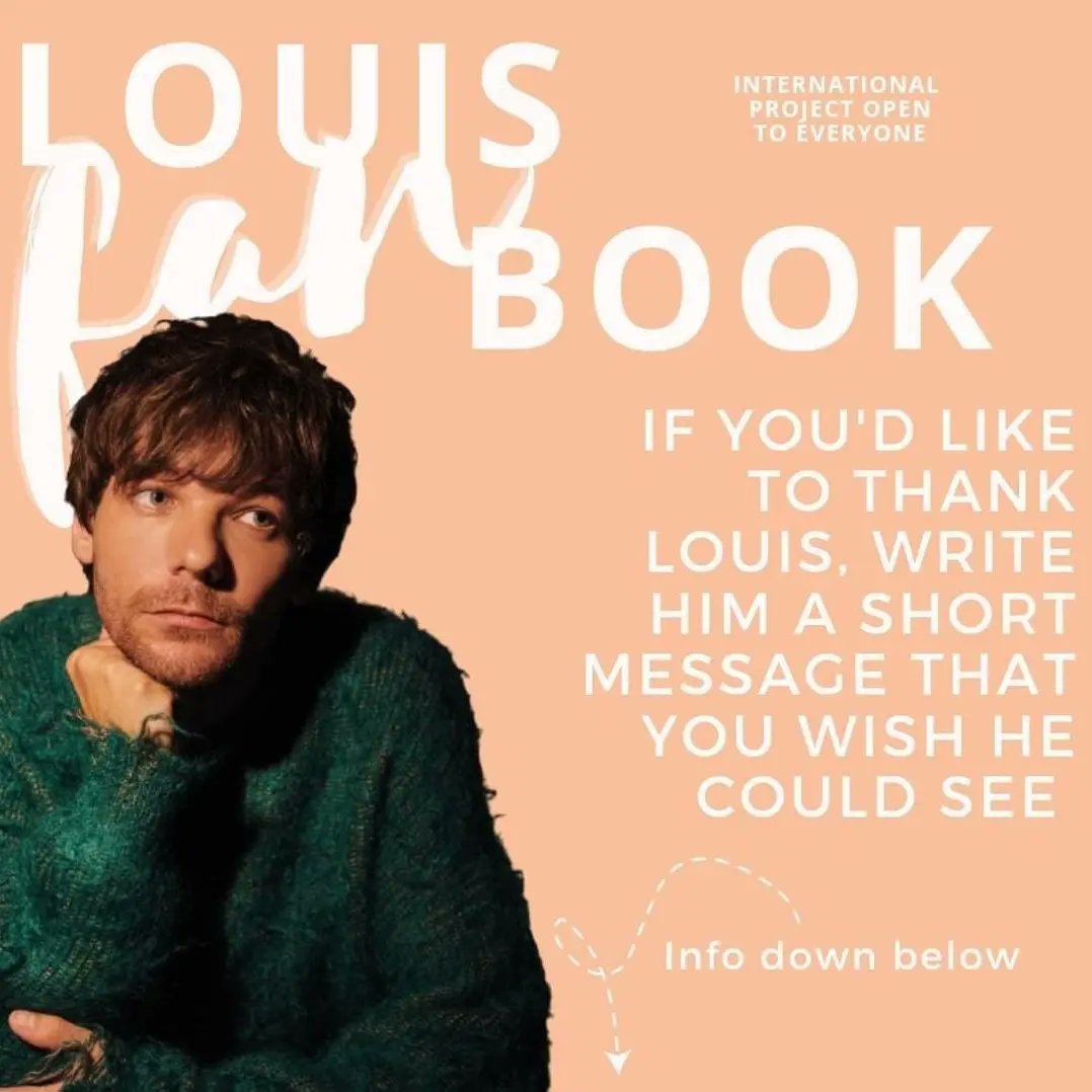 ltwt_cd's tweet photo. LOUIS FAN BOOK 
Scrivi in poche righe un ringraziamento per Louis e inviacelo in privato ❤️
ENTRO IL 15 AGOSTO 
leggi qui sotto per maggiori info⬇️

LOUIS FAN BOOK Write a few lines of thanks for Louis and send it to us in private ❤️ 
Close AUGUST 15 
read below for more info ⬇️ https://t.co/3YgG9D5pJS