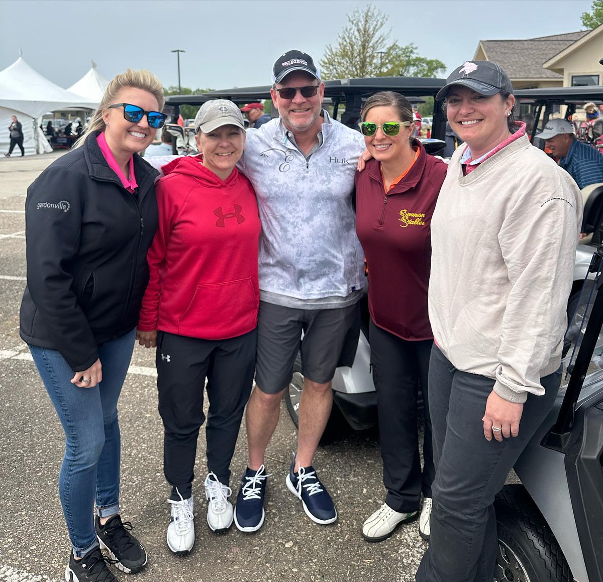 Gardonville's tweet image. Kayla, Katie, Sarah, Stacy and Dave hit the course at @GenevaGolfClub  to raise money for @ATCCMN  scholarships yesterday. Fun day! #coopsbuildcommunity