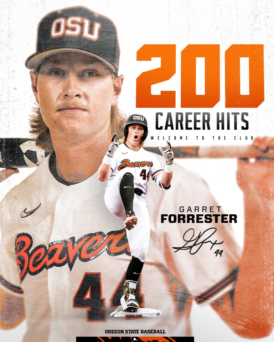 Welcome to the club GForce!

<a href="/Gforrester44/">Garret Forrester</a> bloops a two-run single to center to become the 12th Beaver in school history with 200 hits.