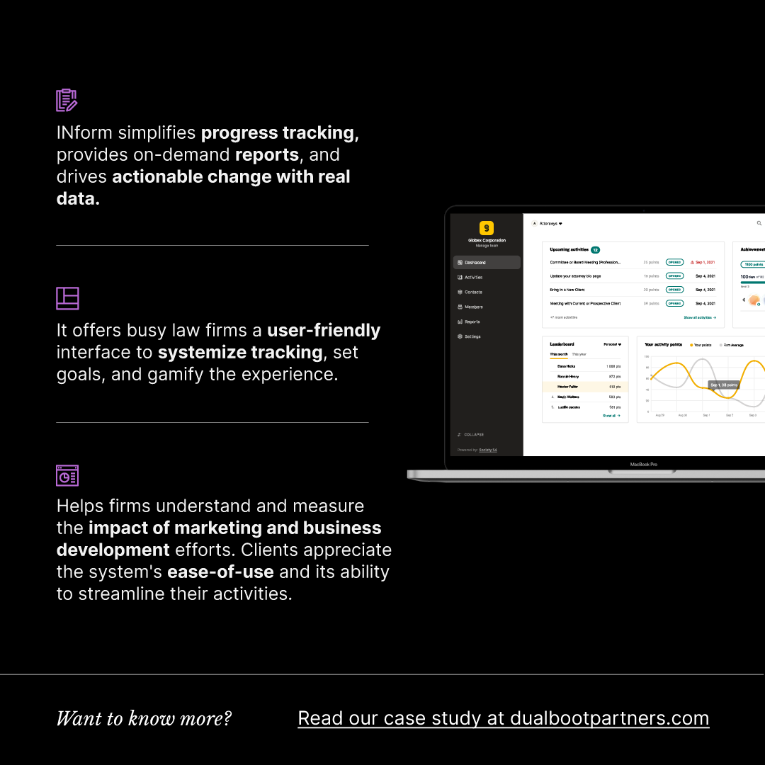 dualboot_ptrs's tweet image. We partnered with Society 54, LLC to help them merge two gamified software systems for legal firms' growth and efficiency 🏢⚖️

🔗 Read the case study: lnkd.in/d6YRM-HU

#DualbootPartners #SoftwareDevelopment #Gamification