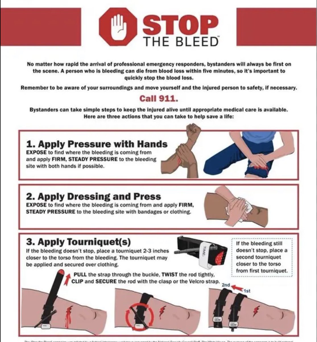 Continuing #EMSWeek2023 today is national stop the bleed day🩸

Knowing how to control bleeding from a serious injury is important for everyone.

Visit stopthebleed.org/training/#:~:t… to learn more!