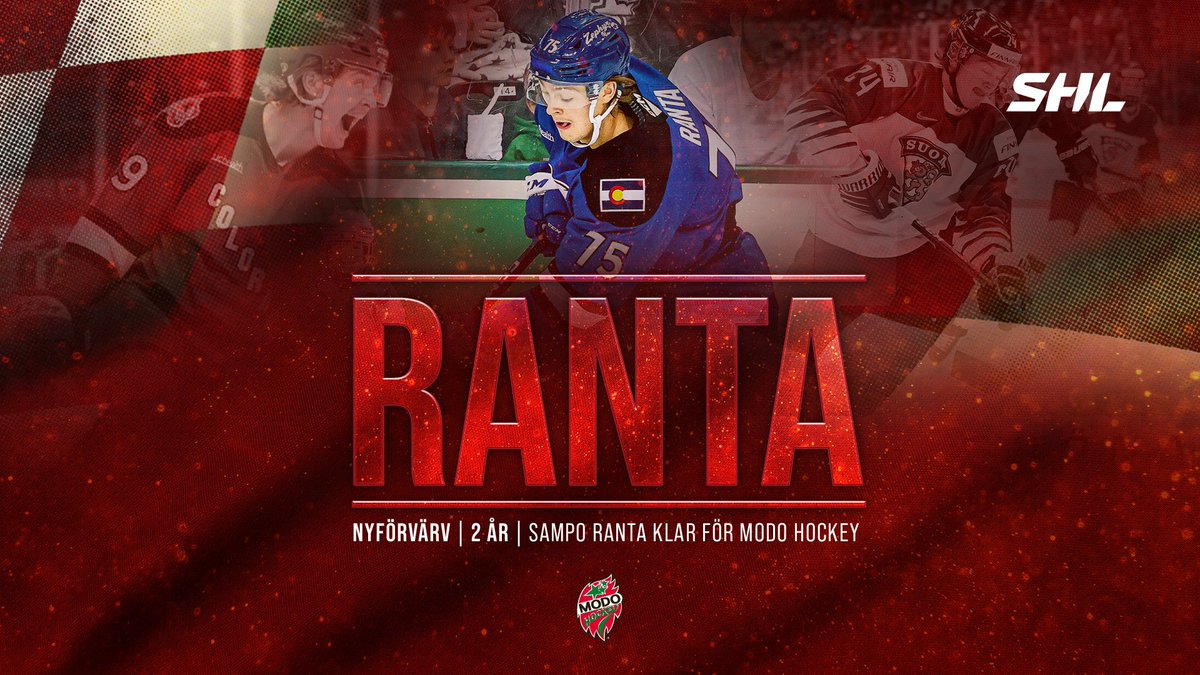 Välkommen till MoDo Hockey, Sampo Ranta! 👋

Den finske forwarden kommer närmast från Colorado Avalanches organisation och har signerat ett 2-årskontrakt.

🗣️ "Jag valde MoDo för att det är en klubb med ambitioner och ett driv att nå framgång"

modohockey.se/article/l3g9al…

#modose