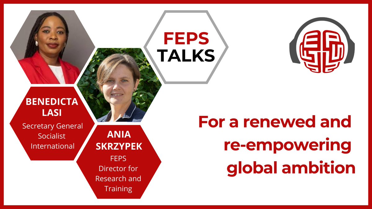 FEPS_Europe's tweet photo. #Podcast #FEPSTalks: @mslasi debates with @Ania_Skrzypek about the political ambition that inspired the new chapter of @Soc_Intl. She shares the strategy to face the contemporary global challenges and support the cooperation of the sister parties worldwide
https://t.co/MDUE3rlvm9 https://t.co/UGgD9DTIgM