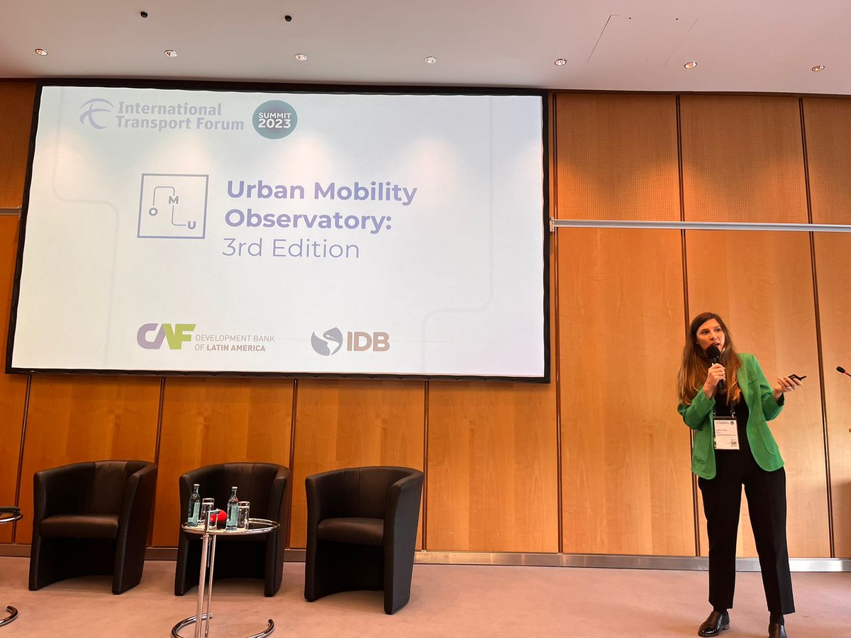 <a href="/catu_Vanoli/">Catalina Vanoli</a>, Transport Specialist at <a href="/AgendaCAF/">CAF</a>, has unveiled the 3rd edition of the CAF-IADB 'Urban Mobility Observatory' at the <a href="/ITF_Forum/">International #Transport Forum 🌎</a>. This important initiative features a comprehensive matrix of 2⃣2⃣ indicators across four key areas: universal access, efficiency and