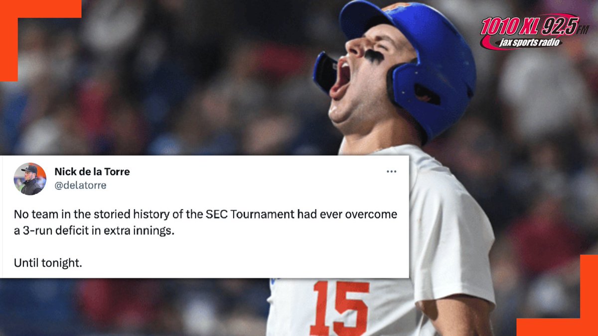 1010XL's tweet image. Still not over last night 🤯

#Gators are back in-action at #SECTournament tonight at ~8:30 PM vs. Vanderbilt (live on 1010 AM)